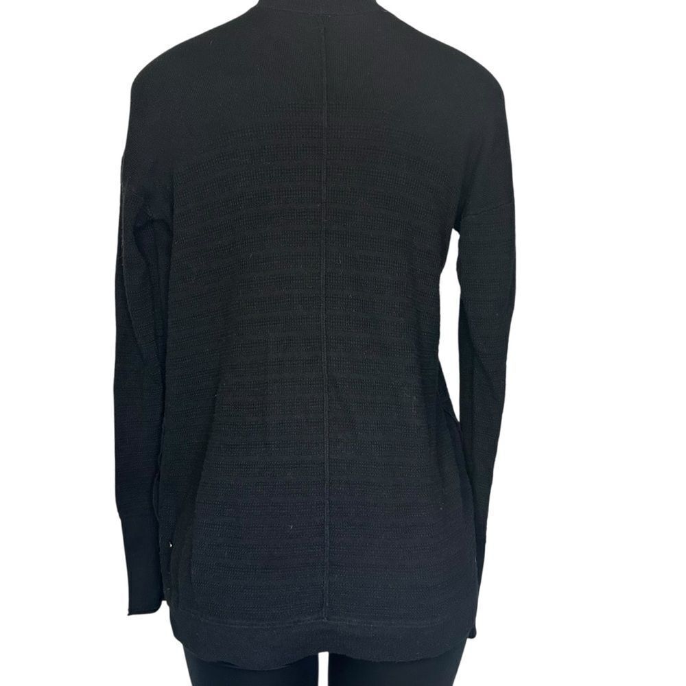 Lululemon find your calm wrap drape waterfall knit black cardigan sweater size 2 - Picture 5 of 7